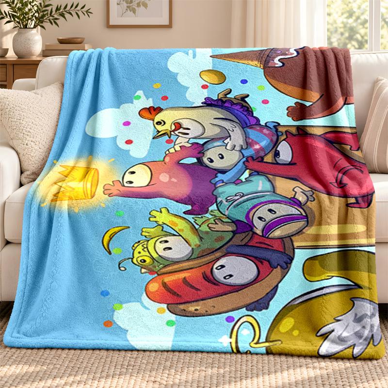 Fall guys blanket Flannel Blanket Soft Cozy Plush Throw for Sofa Bed Lightweight Home Decoration Outdoor camping