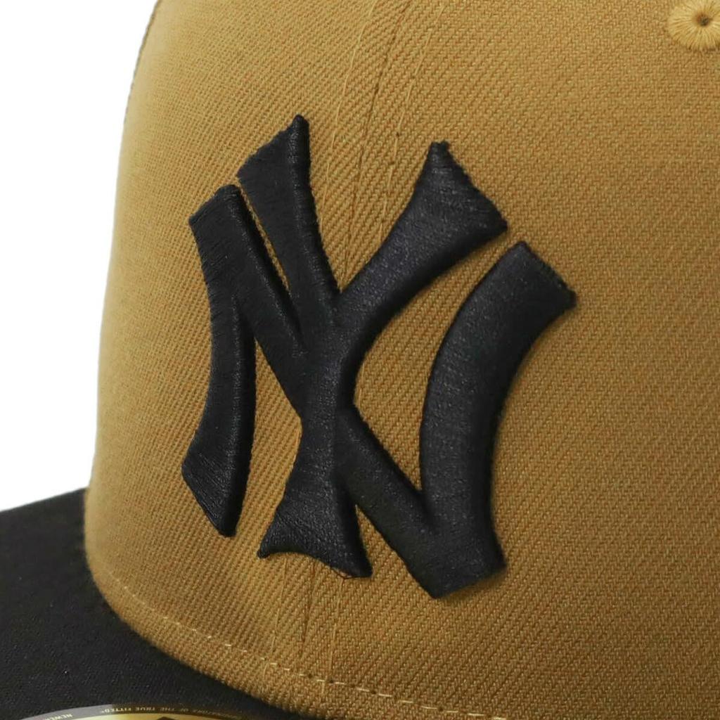 New Era 59FIFTY Cap MLB New York Yankees NY Old Gold Yellow Side Patch Under Exclusive to and 5950 Side Patch Straight Flat Summer Sun UV Stylish