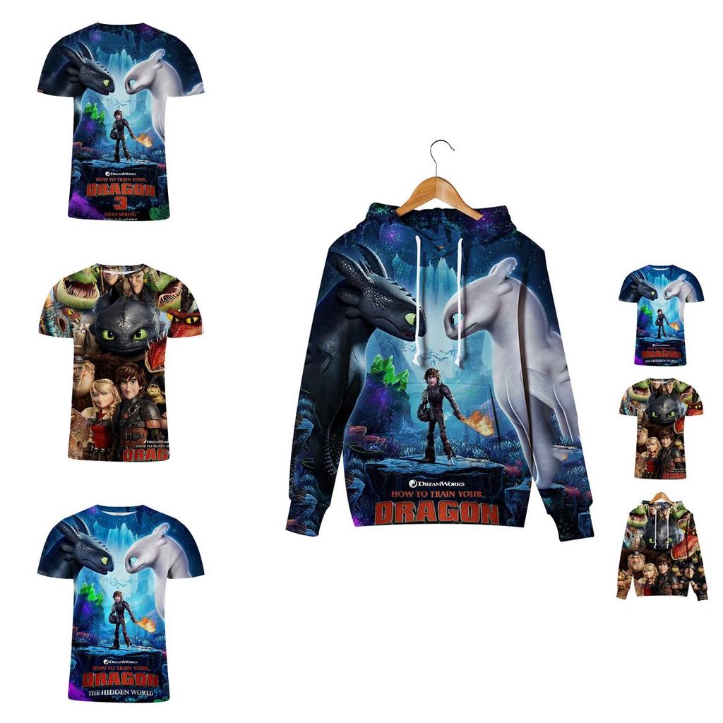 How To Train Your Dragon Men Women 3d Print Casual T Shirt With High Definition Graphics