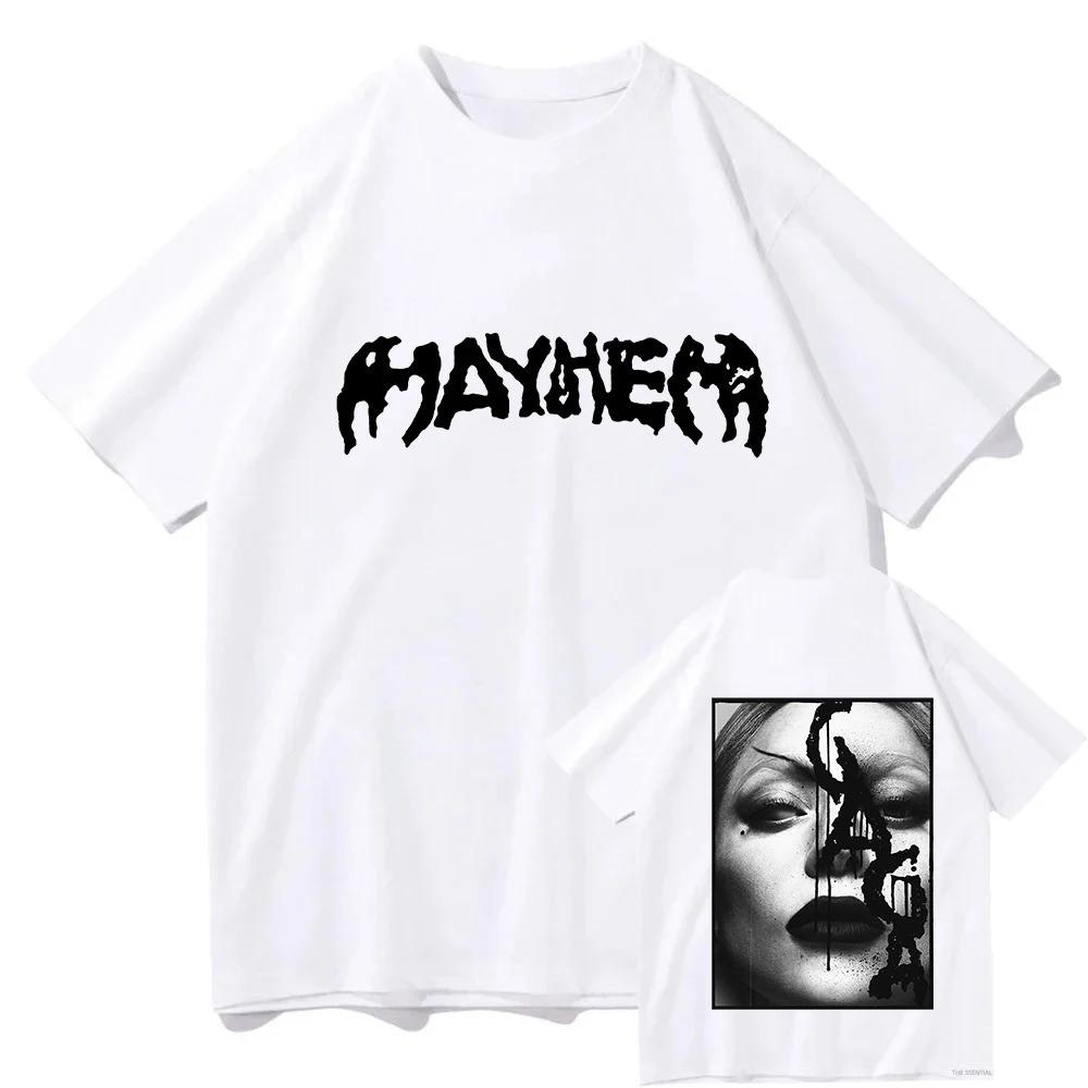 The MAYHEM Ball Tour 2026 TShirt Lady Gaga Singer Graphic Tshirts Fashion Short Sleeve Summer T Shirt Cotton Women Tees Y2K
