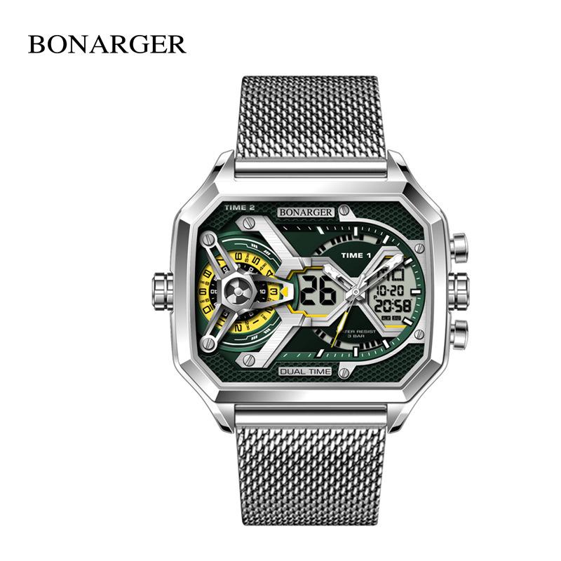 Трансграничные мужские многофункциональные водонепроницаемые спортивные часы - европейский и американский стиль