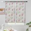 2 шт LOZUJOJU модная и универсальная короткая газовая занавеска с фиолетовым цветочным принтом для кухни, спальни и гостиной, домашний декор