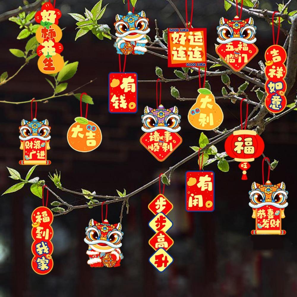 Zodiac Snake Snake Year Hanging Pendants Chinese Style Potted Plants Hanging Card  Spring Festival