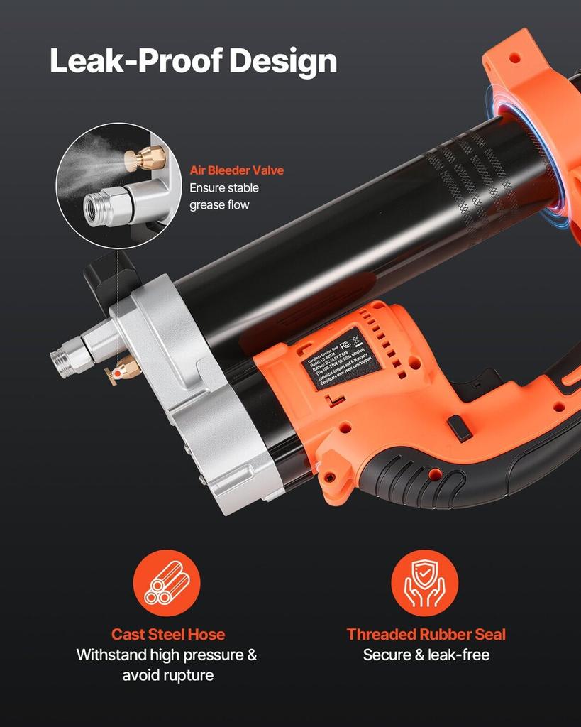 Cordless Grease Gun 80,000 PSI 20V Electric Grease Gun (Tool Only)