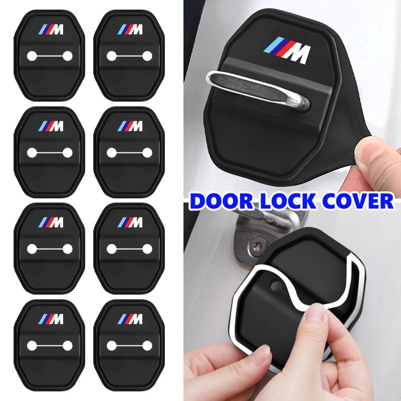 vbjly8 For BMW Silicone Car Door Lock Cover Protect Buckle Cover Latch Stop M 1 3 4 5 6 7 Series X1 X3 X4 X5 G20 G38 F48 E36 E39