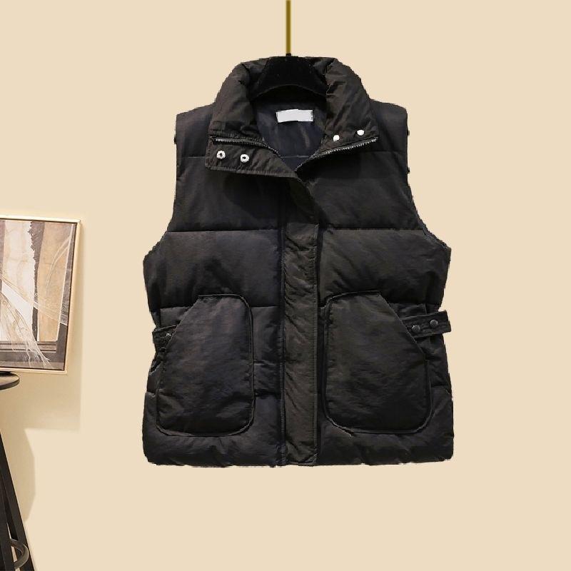 Women's 2024 Three-Piece Set: Thick Vest, Semi-High Neck Sweater, Carrot Harem Pants for Spring, Autumn, and Winter.