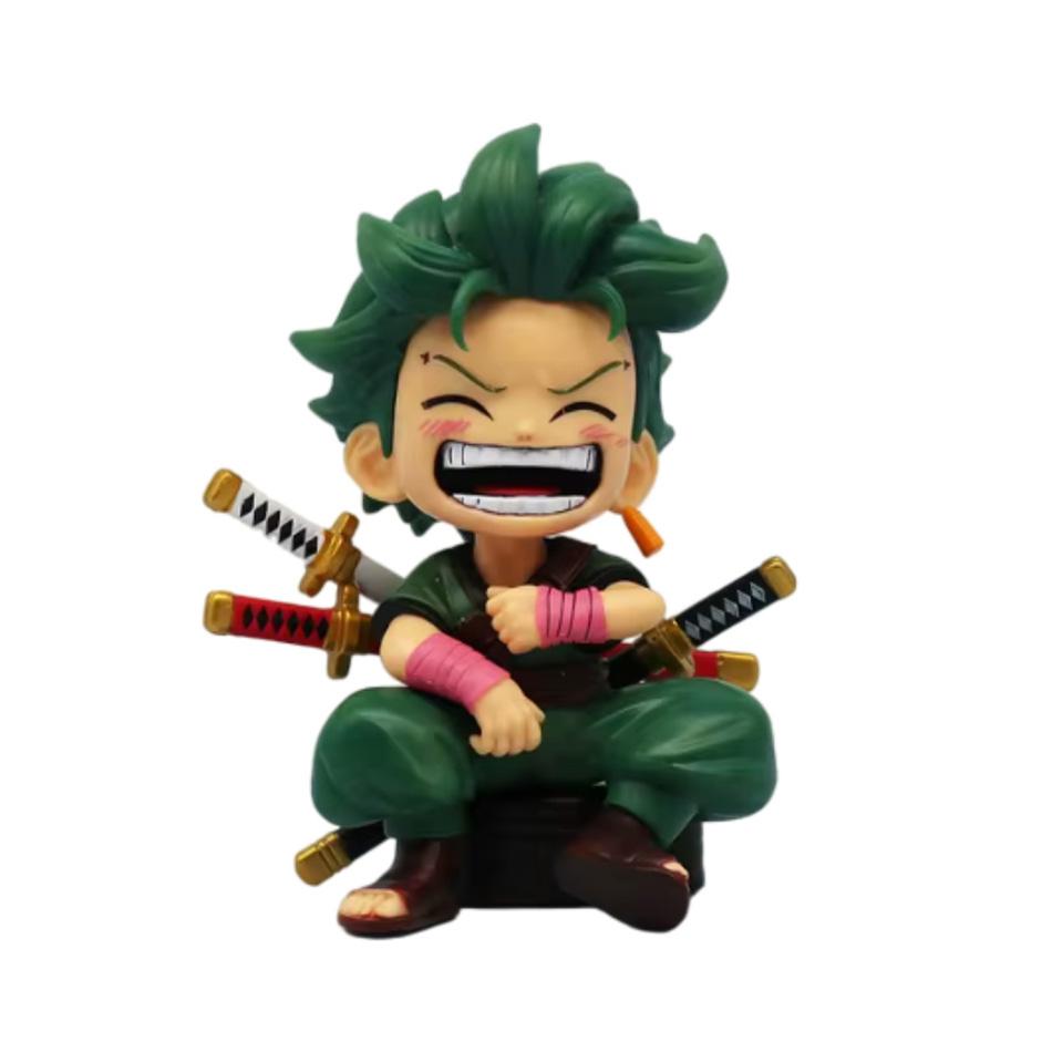 13cm Bandai Anime Figure One Piece Monkey Luffy Roronoa Zoro Kawaii Toys Figural Nendoroid Car Decoration Model Gift D Q PVC hot Kid Friendly