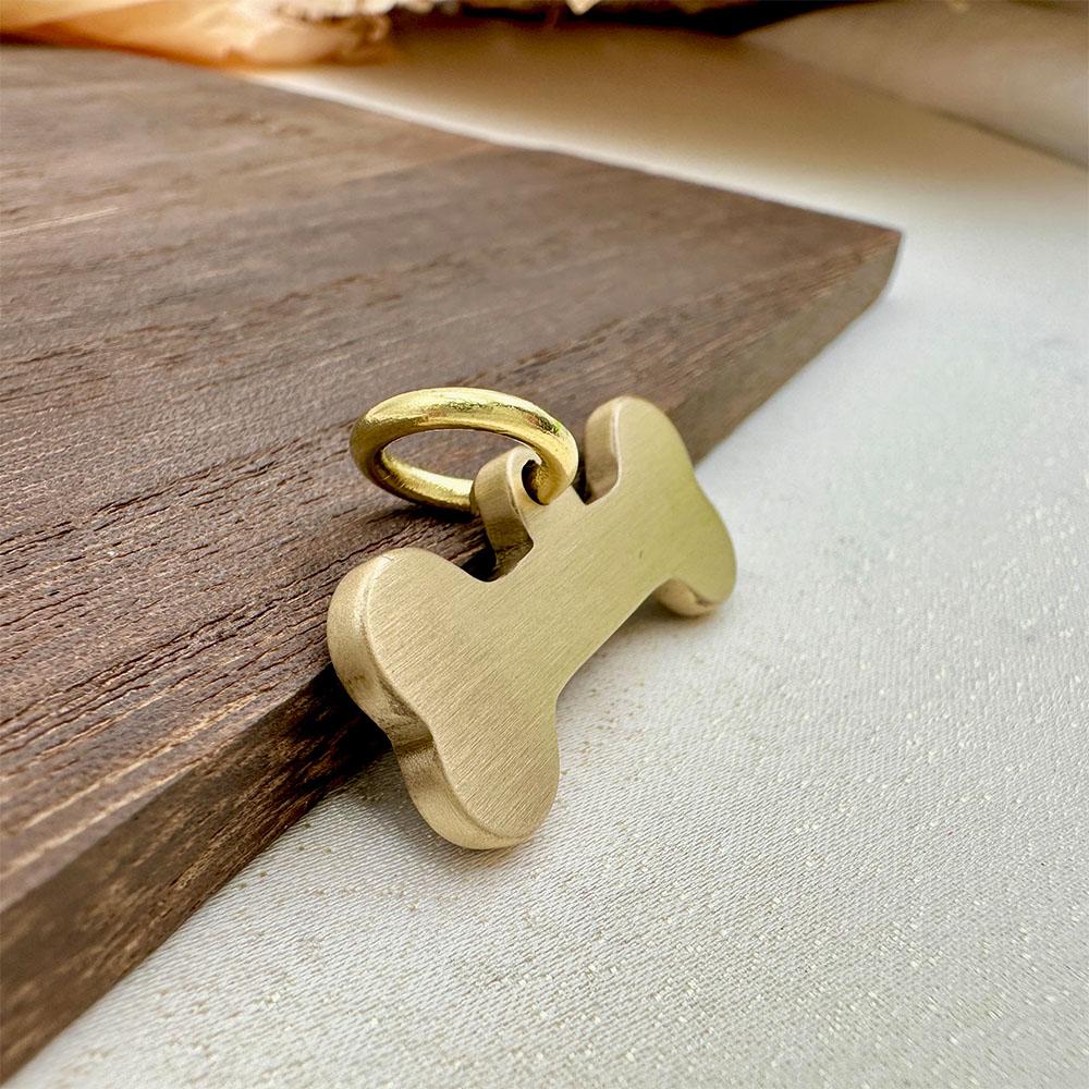 New Bone Personalized Dog Tag Name Pet ID Tag Solid Brass Pets Anti-lost Tag Puppy Accessories Dogs Collar Customized Engraved