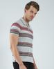 MONTE CARLO Mens Striped Collar Neck T-Shirt