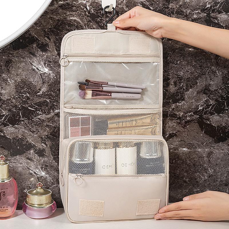 Portable Hook Toilet Storage Bag Multi Functional Travel Waterproof and Wear-resistant Organize Pouchs Multi-layer Storage Large Capacity Makeup Bags