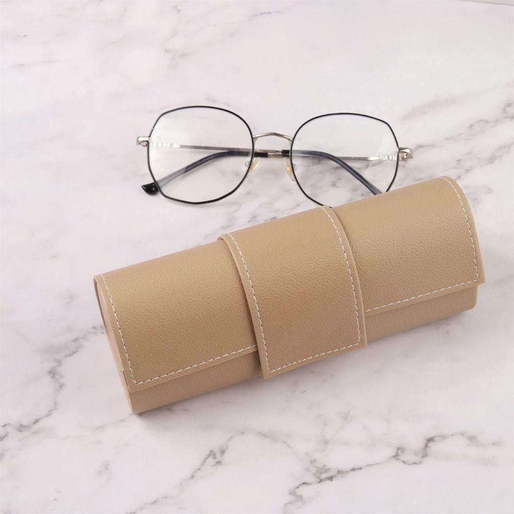 PU Leather Eyeglasses Case Anti-fall Reading Glasses Box Portable Sunglasses Holder Daily Use