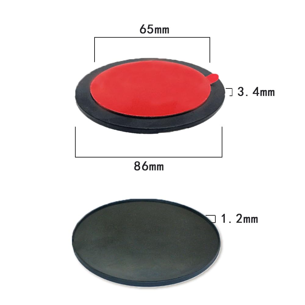 BOOHUQICH Набор вспомогательных пластин на присосках из 4 штук для приборной панели, основа с сильной присоской