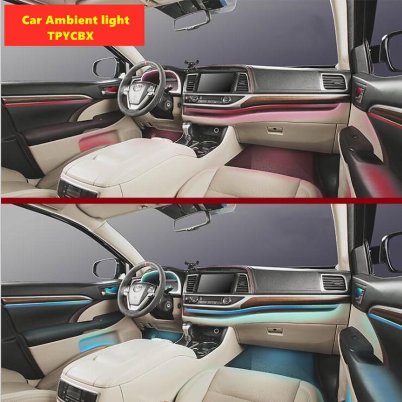 Акриловое оптоволоконное освещение RGB окружающее освещение Звуковое управление с 12 В прикуривателем Авто Интерьер Декоративная атмосфера