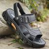 Sandals Men's New Summer Breathable Casual Beach Shoes Thick-soled Non-slip Outer Wear Dad Leather Cool Slippers Dual-purpose