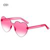 Funny Gradient Lenses Colorful Party Sun Glasses Heart-shaped Sunglasses Shades Heart Glasses
