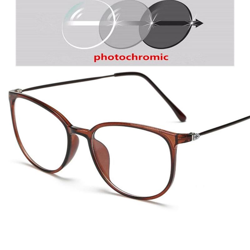 Ультралегкие Очки для Миопии из TR90 Ретро Овальная Рама для Женщин Мужчин Диоптрии от -0.5 до -6 Очки для Близоруких