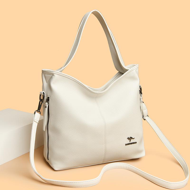 Модная сумка-тоут с подвесным ушком, большая средняя сумка из коровьей кожи, женская сумка для поездок на работу, сумка через плечо