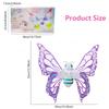 Электрические крылья бабочки, двигающиеся крылья эльфа со светом, крылья феи для детей, день рождения, Рождество, косплей, наряд, ангел, игрушка для девочек