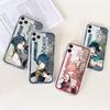 Прозрачный чехол для телефона с изображением аниме Genshin Impact для iPhone 13 12 Mini 14 11 Pro 7 8 X XR XS Max 5 6 6S Plus SE 2022 2020, матовый мягкий чехол