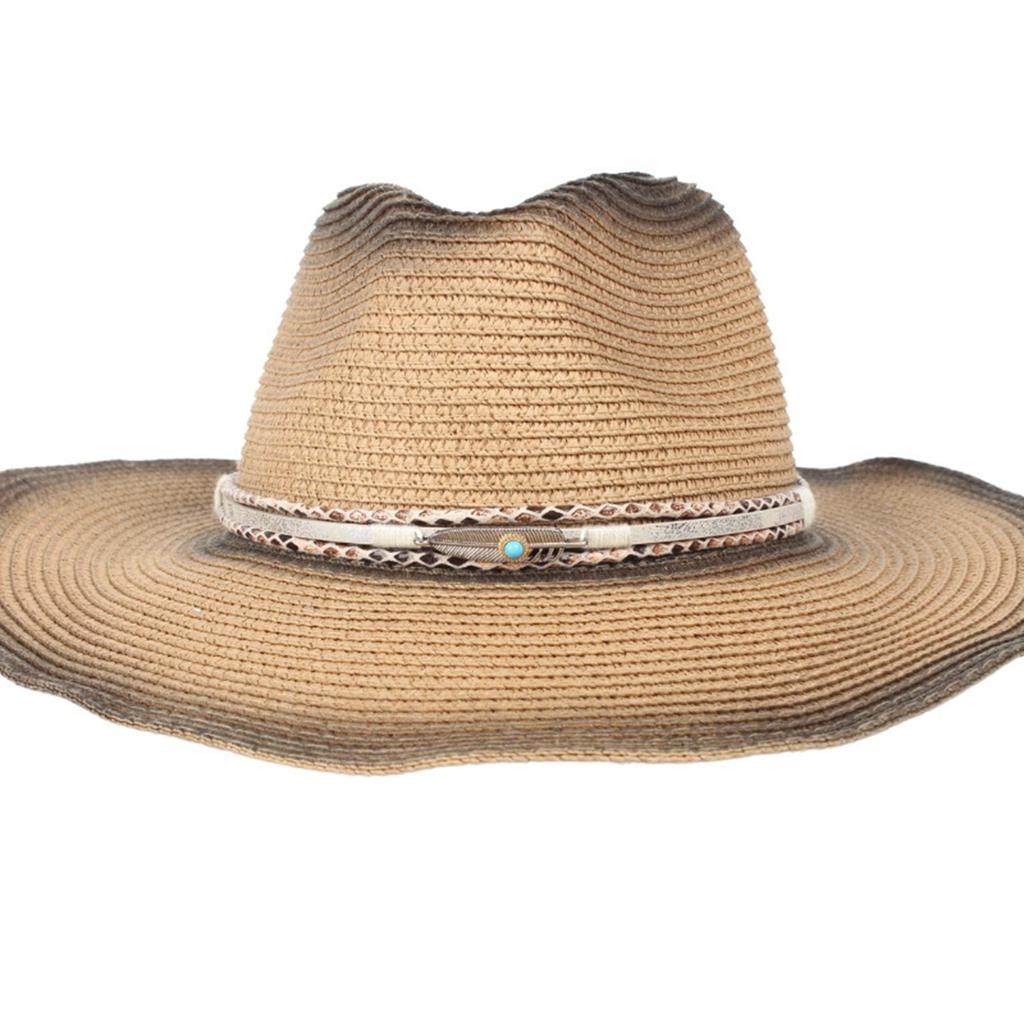 Ковбойская шляпа повязка для взрослых с бирюзовым цветом модная этническая карнавальная вечеринка фетровая шляпа повязка для женщин и мужчин шляпа аксессуары