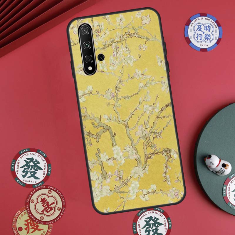 Цветущая миндальная ветвь Для Huawei Nova Y60 Y70 Y90 Y72 Y73 Y61 Y91 7i 8i 11i 12i 12s 9 10 SE P20 P30 P40 Lite Чехол