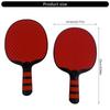 1 Pair Rubber Table Tennis Equipment for Beginner Pingpong Paddle Set Table Tennis Bat Table Tennis Rackets Set
