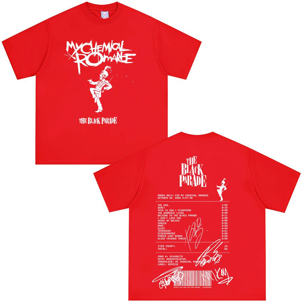The Black Parade 2026 Tour Tshirts Rock Band My Chemical RoUnisexce Tshirt Unisexs Women Clothing Cotton Casual Y2K Top Streetwear