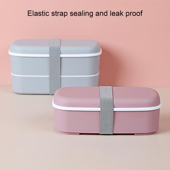 1 Set Bento Box Heat Resistant Leakproof Plastic Sushi Dessert Food Storage Box