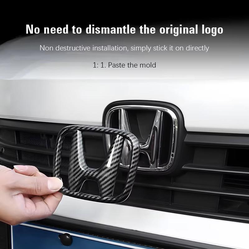 Car Front Grille Trunk Emblem Sticker Auto Steering Wheel Accessories For Honda Civic Accord 8th 9th 9.5th 10th 11th Generation SM1