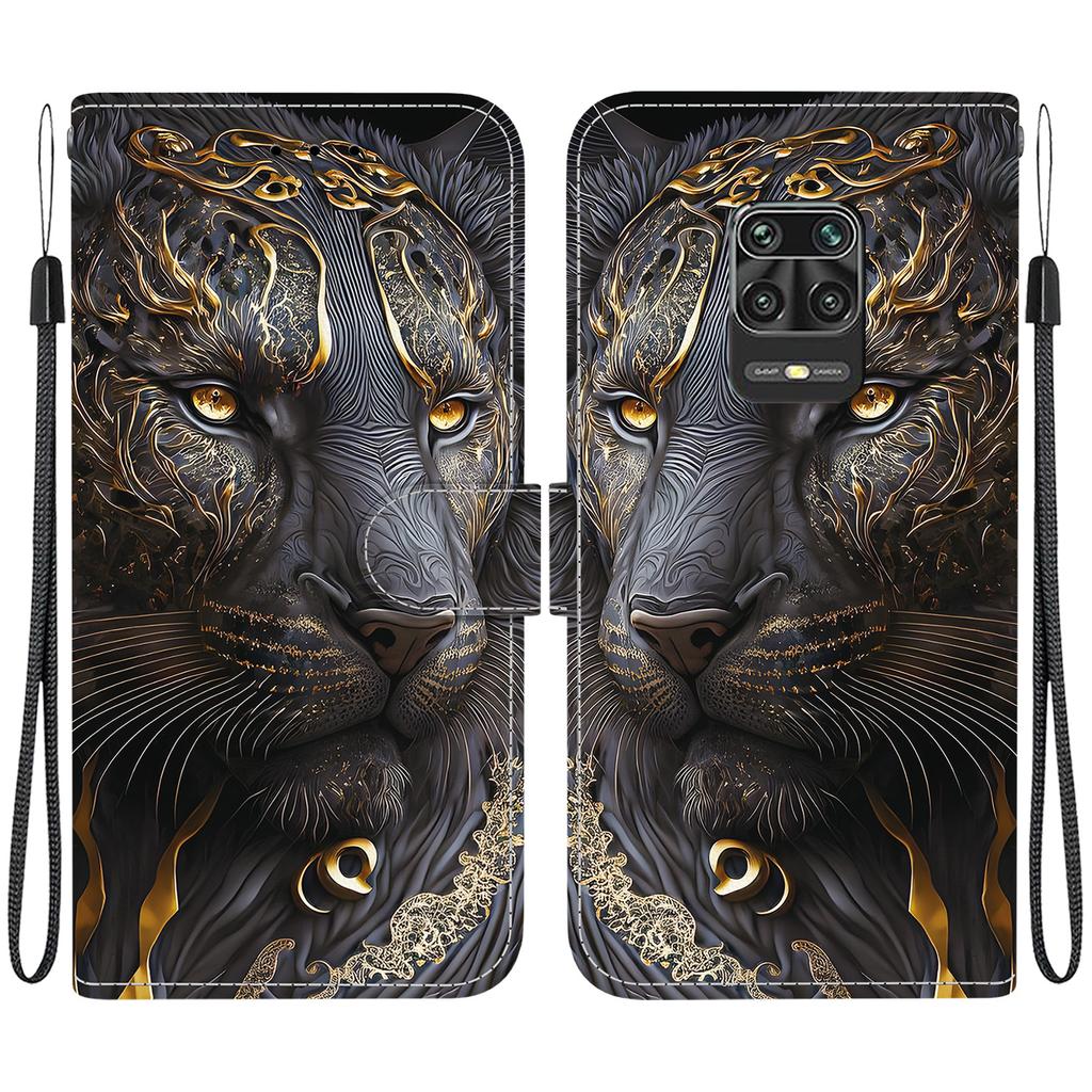 Чехол-книжка из искусственной кожи ручной работы для Xiaomi Redmi Note 10 Lite, противоскользящая противоударная крышка с ремешком на запястье и дизайном в виде сердца/розы/кошки