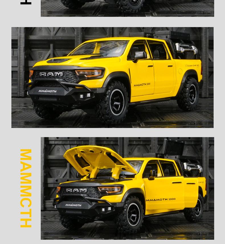 Zhongyuanxing 21024 Alloy Pull-back Off-road Pickup Toy with Sound and Light