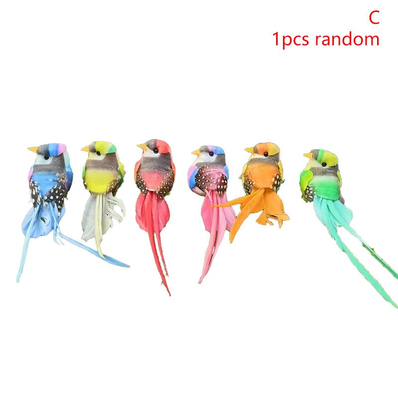 Случайные искусственные птицы, имитация животных из пенопласта, модели птиц из перьев, сделай сам, свадебные украшения для дома и сада