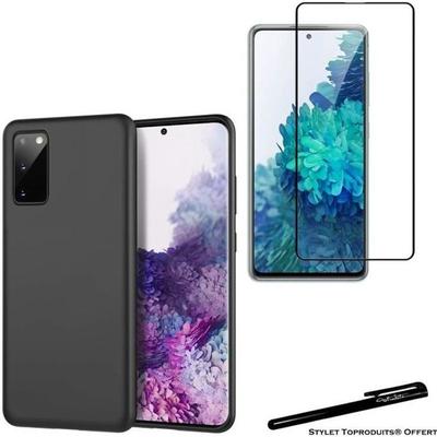 Защитный чехол - Toproduits® - Samsung Galaxy S20 FE - Закаленное стекло - Черные бортики - Гибкий