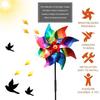 6 Pcs Bird Repellent Windmills Colorful Wind Turbines Reflective Windmill Orchard Yard Bird Deterrent Yard Balcony Decoration