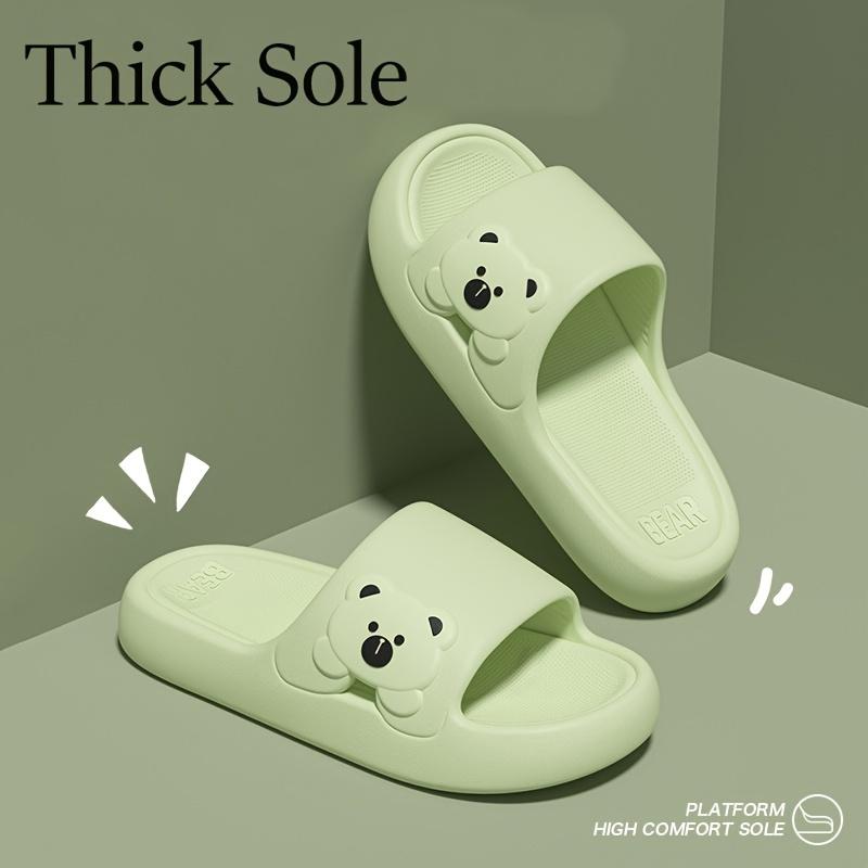 Женские милые тапочки с героями мультфильмов - легкие, удобные и нескользящие тапочки из ЭВА для дома, для душа и прогулок, мягкая подошва, домашняя обувь