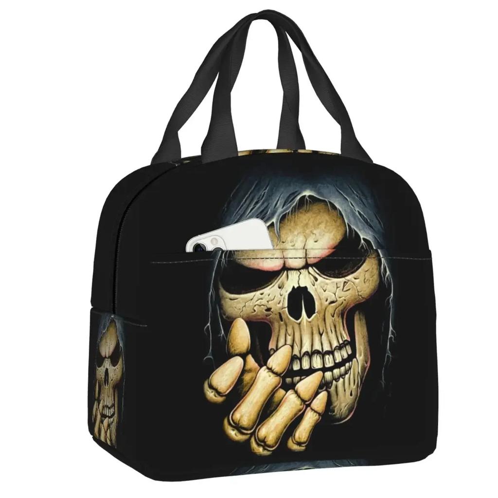 Сумка для ланча Evil Hands Skull, герметичная, с изображением скелета на Хэллоуин, термохолодильник, изолированный ланч-бокс для женщин и детей, сумки для еды