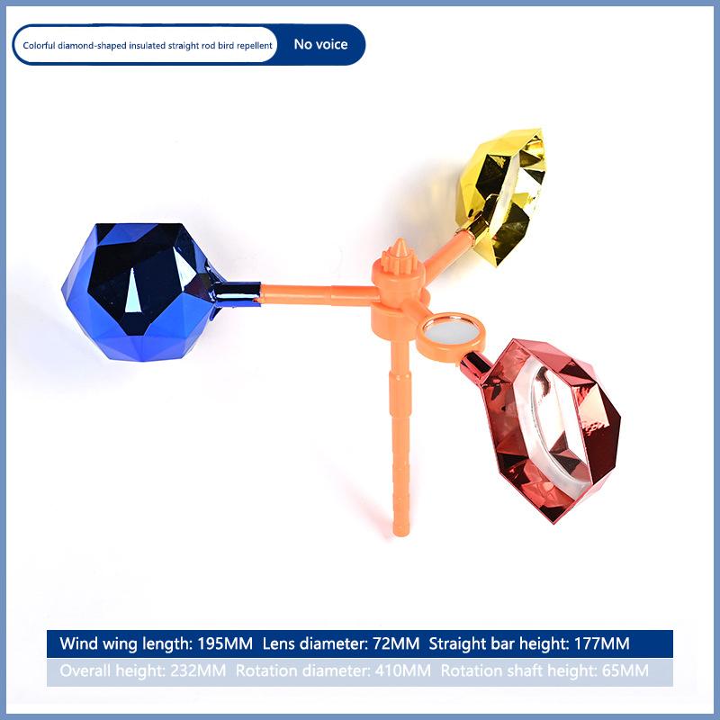 1 шт. Водонепроницаемое устройство для отпугивания птиц на солнечной энергии, отражатель, устройство для отпугивания птиц в саду, вращающийся на 360° солнечный отпугиватель птиц