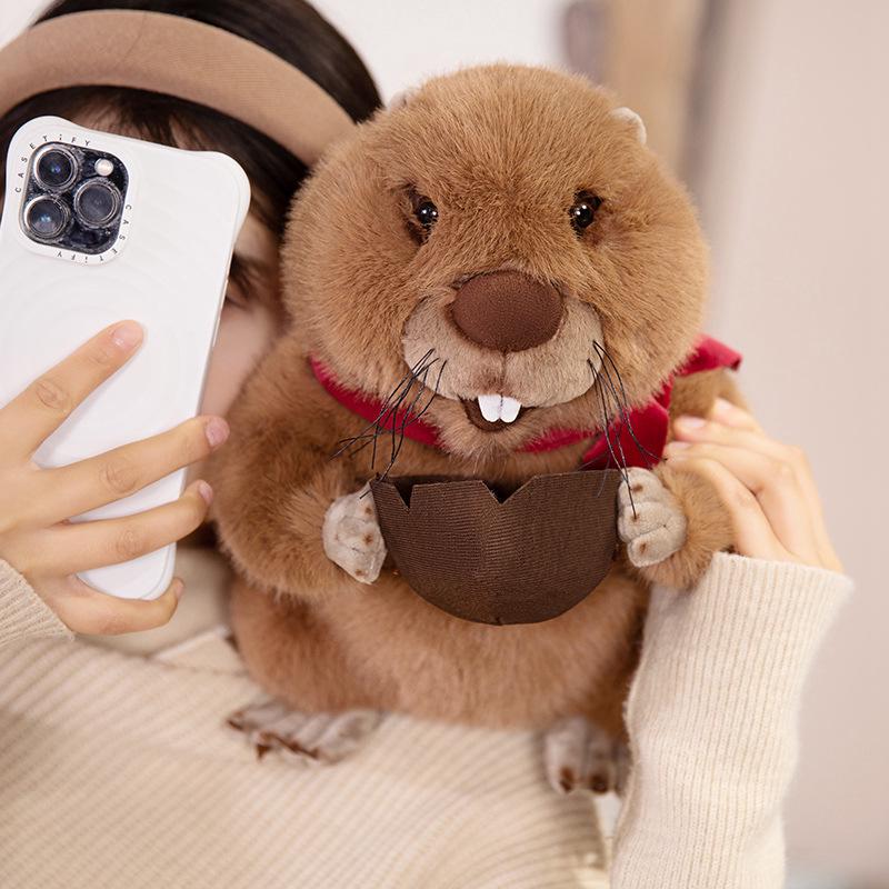 Nezha Reborn Plush Screaming Marmot Cotton Doll - Cute Birthday Gift