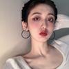 Zinc Zinc Alloy Black Big Circle Korean Style Dangle Earrings Fashion Jewelry Hoop Earrings Women Earrings