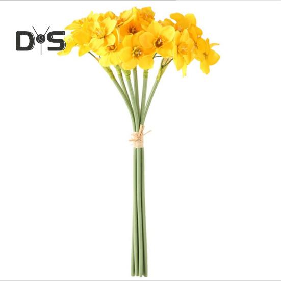 1 букет, сохраняющий свежесть, имитация цветка, не требует полива, практичный искусственный цветок нарцисса, декор для рабочего стола