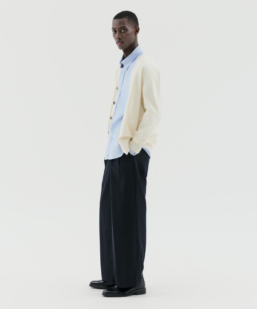 TRADCLUB Core Double-Breasted Over-Casual Setup Suit Single-Pleat Pants (Black)