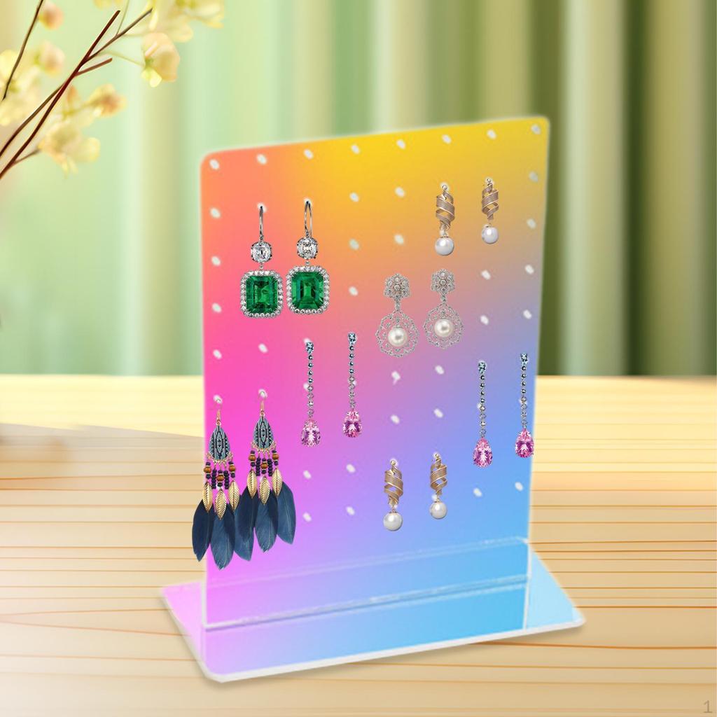 Акриловый держатель для сережек, стойка для хранения гвоздиков, 72 отверстия