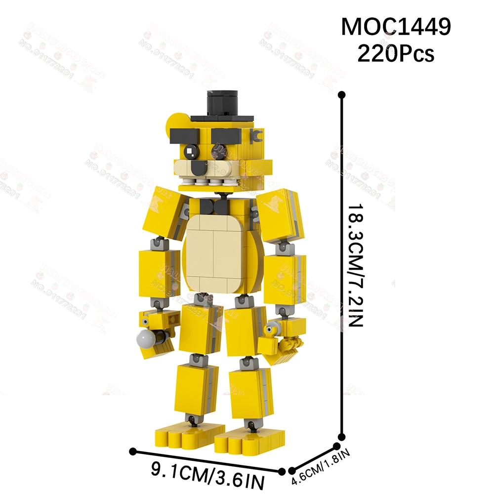 Персонажи игр ужасов MOC Строительные блоки Творческий Полуночный медведь Фигурки Украшения Модели Кирпичи Сборка Игрушки для детей