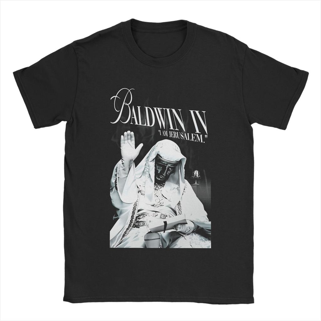 King Baldwin IV Of Jerusalem T-Shirt Summer Trendy Cool T Shirts Adult Pure Cotton Crewneck Oversized Tees Short Sleeves Tshirt