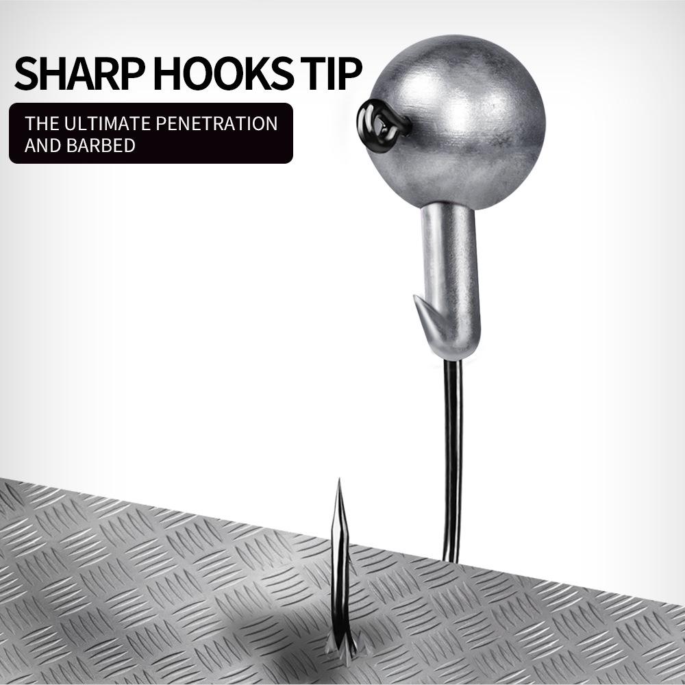 Острое джиг-крючок с головкой-грузилом 1-20 г Натуральный цвет Мягкая приманка Аксессуары для ловли окуня.