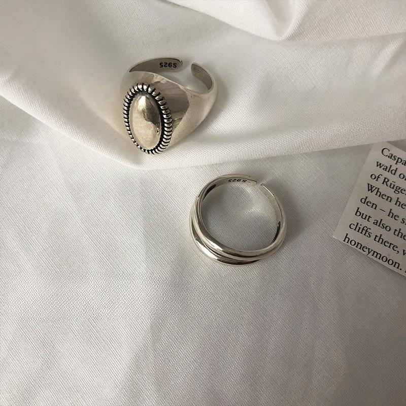 Cold Wind Open Index Finger Ring Female Niche Design Senior Sense of Fashion Personality Tide Cool Index Finger Ring Open Finger Ring Everyday Ring