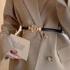 Элегантный женский пояс из ПУ с высокой талией для платьев и пальто классических черного и белого цветов