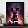 Disney Алмазная мозаика Микки Маус Мрачное Приключение Стиль Иллюстрация Настенное Украшение Полная Алмазная Вышивка Крестиком Сделай Сам Подарок Украшение Дома