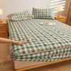 Thicken Quilted Mattress Cover Non-slip Three-layer Structure Brushed Cotton Bedspread On The Bed Queen King Size Sheet
