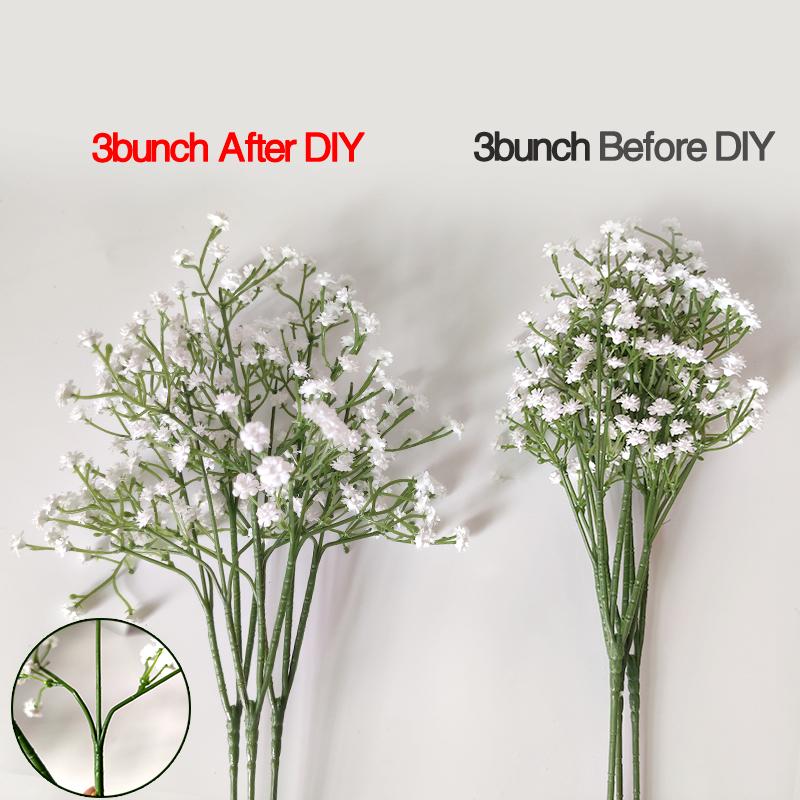 Искусственные Гипсофилы Мини Головки Гортензия Белый Цветок Свадебные Принадлежности Для Дома Сделай Сам Декор Для Детского Душа Искусственная Цветочная Композиция